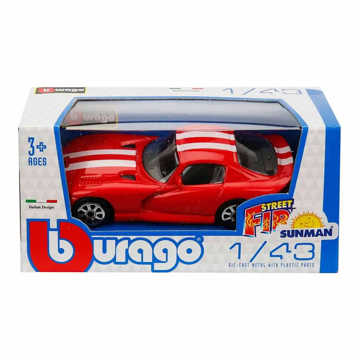 

1:43 Street Fire - Dodge Viper Coupe Red-White Stripes