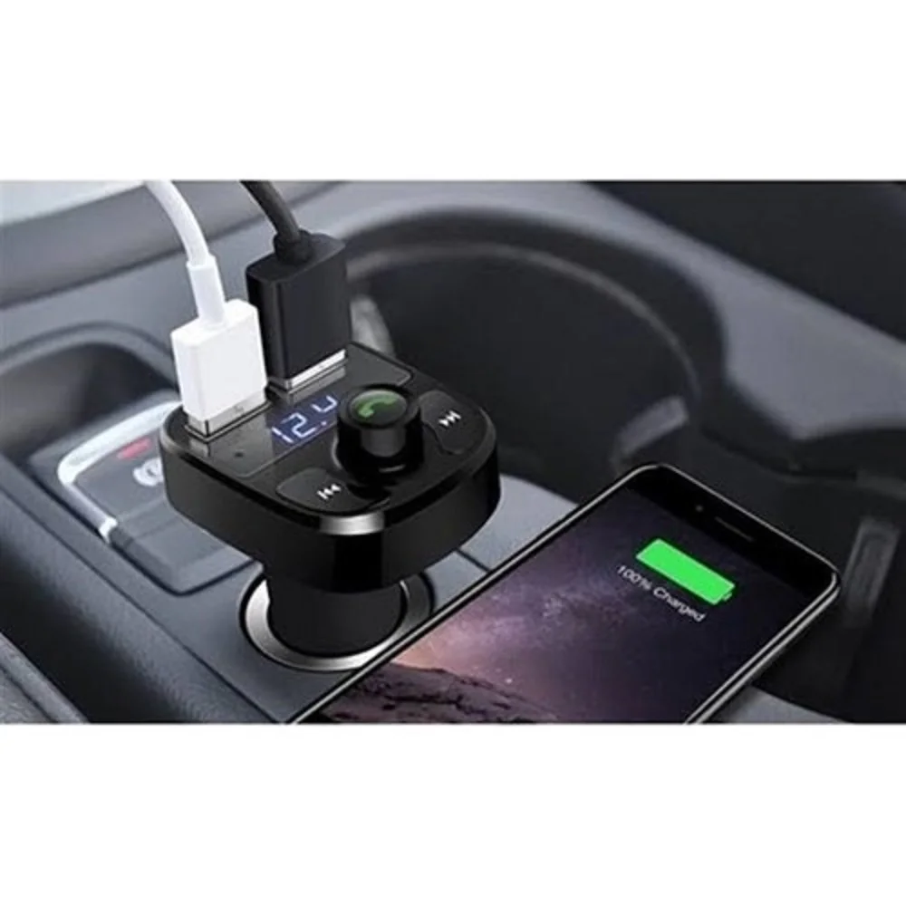 

Car Fm Transmitter Bluetooth Usb Mp3 Car Music Player Kit With Sd Card Cigarette Lighter Input Wireless