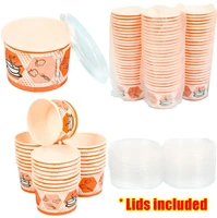 disposable soup container cup bowl with lid paper takeaway soup paper cups with lids 16 oz 450 ml