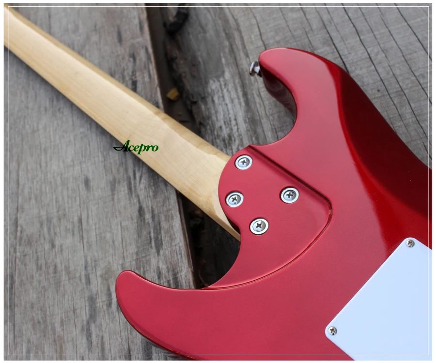 В наличии Acepro красный металлик Электрогитары в комплекте 2 вещи корпус из