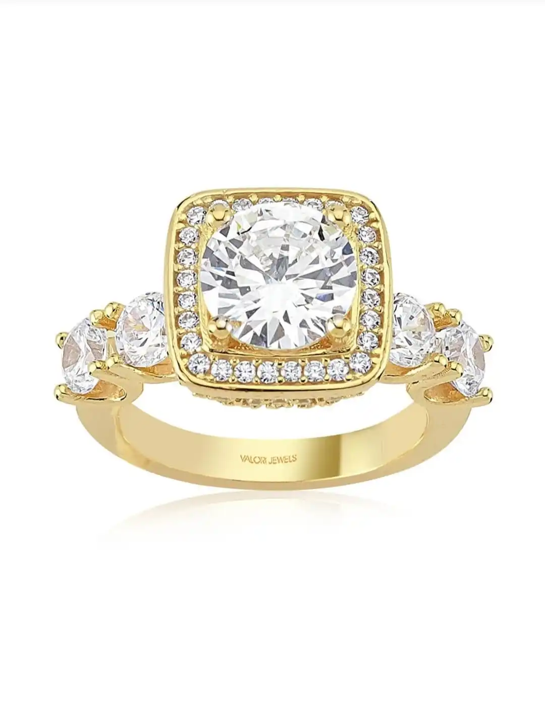 

Valori Jewels 2 Carat Zircon Stone, Dome Design, Silver Solitaire Ring