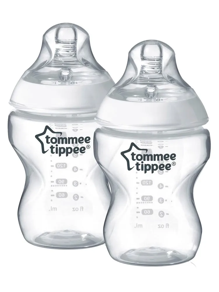 

Biberon Bottles Hot Sale Mother Baby Tommee Tippee PP Closer to Nature Feeding Bottle, 260 ml x 2-White