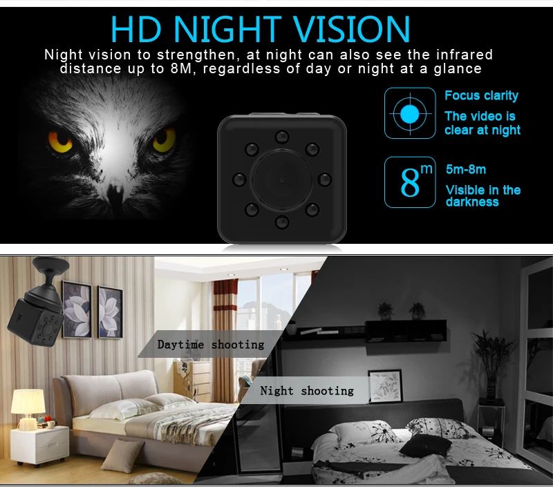 SQ13 Wifi мини камера Оригинальная HD 1080P видео Диктофон ИК Ночное Видение рекордер
