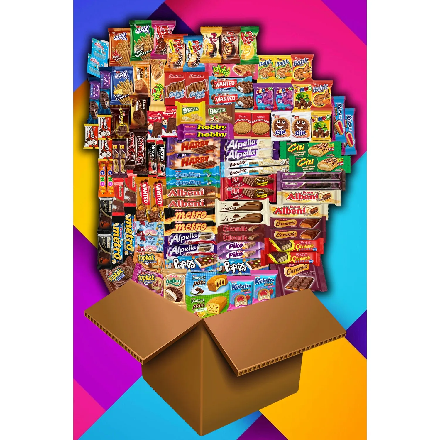 

WONDERFUL Ülker Multi Big Advantage Chocolate Package - 100 Pieces FREE SHIPPING