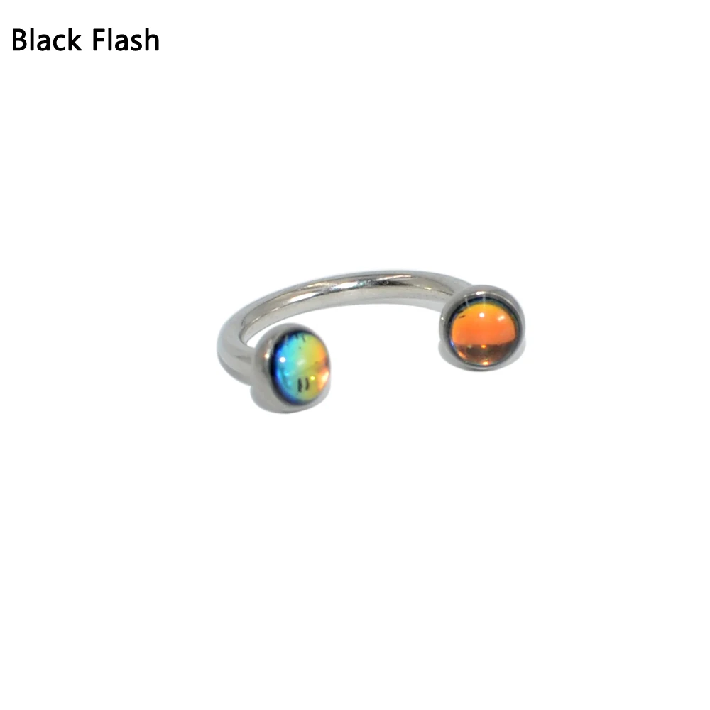 1 шт. стальная флэш-пленка циркон круглый шарик кольцо для пирсинга Подкова