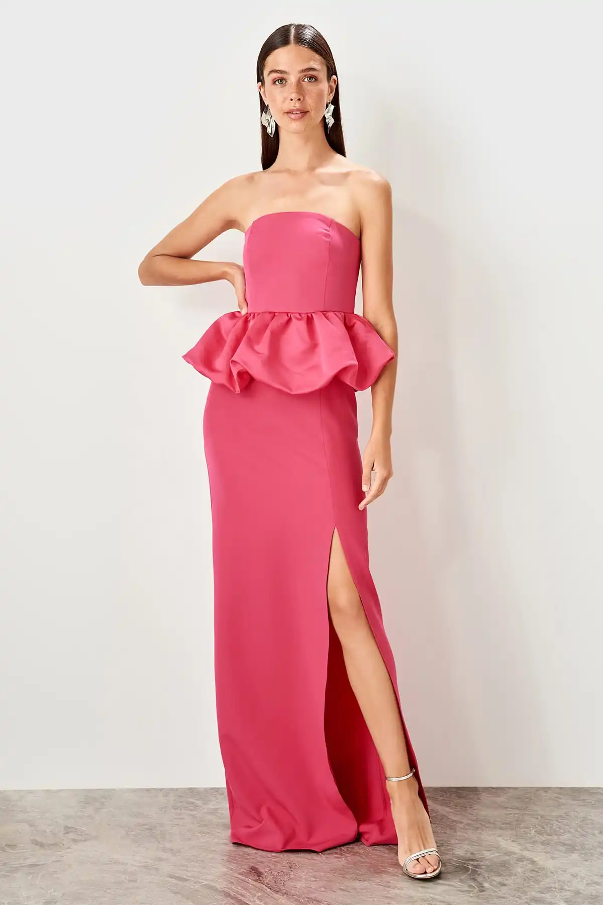 Trendyol вечернее платье с баской TPRSS19UT0198 | Свадьбы и торжества