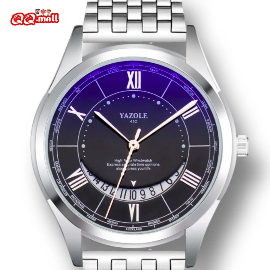 

Yazole Men Watch Calendar Quartz Wristwatches New Casual Sports Waterproof Clock Date Male Wristwatch Luxury Steel Leather Band