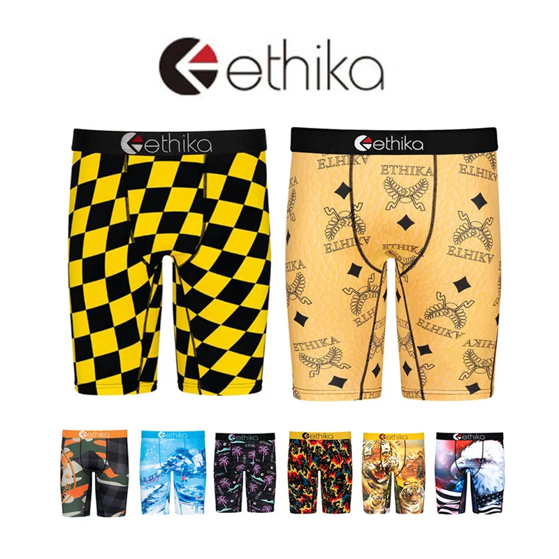 

Мужское нижнее белье Ethika Sports s размера плюс, влагоотводящие мягкие мужские боксеры из ледяного шелка Ethika
