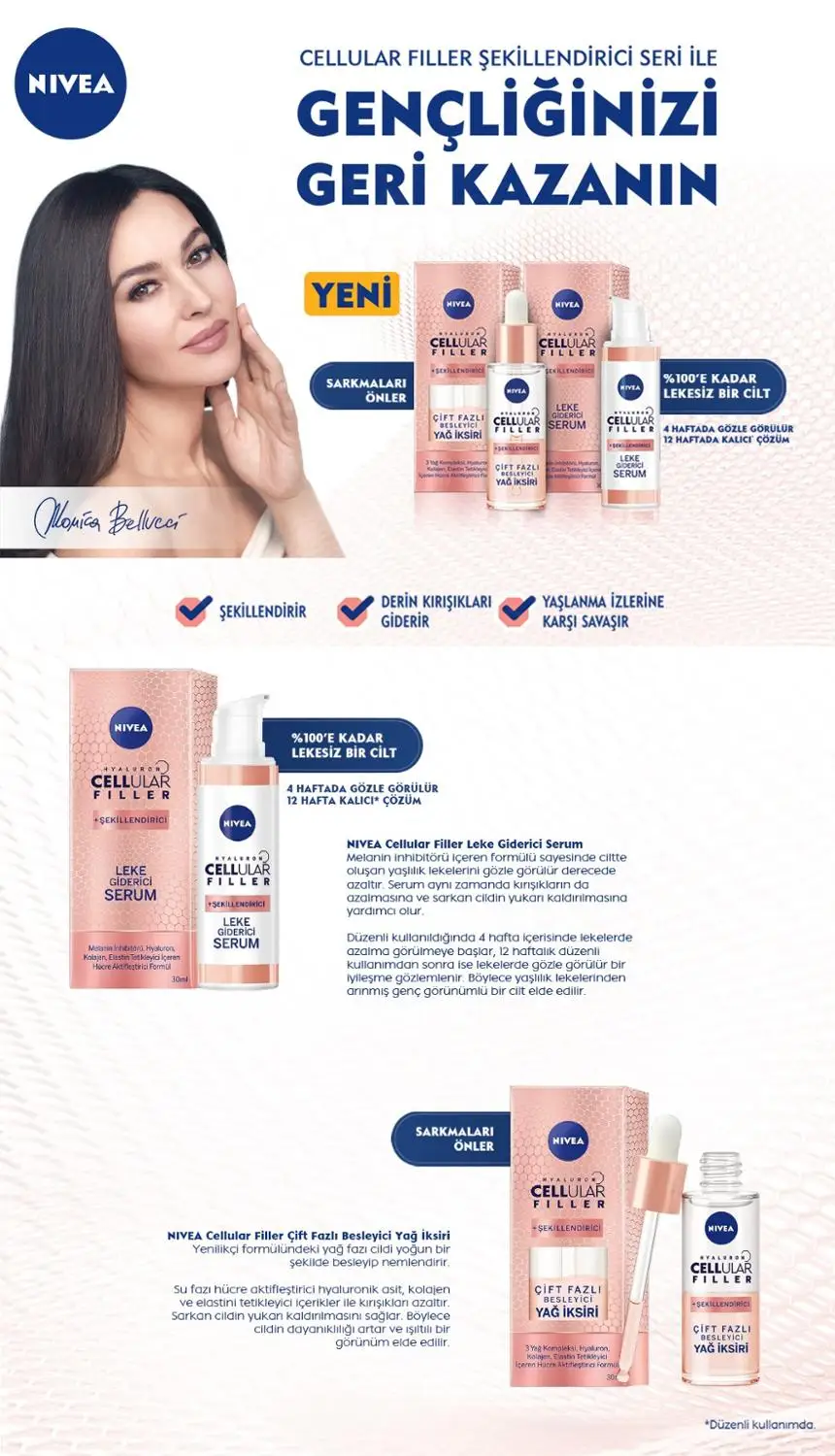 NIVEA Гиалуроновый Сотовая связь наполнитель лек Giderici Сыворотки 30 мл удаляет