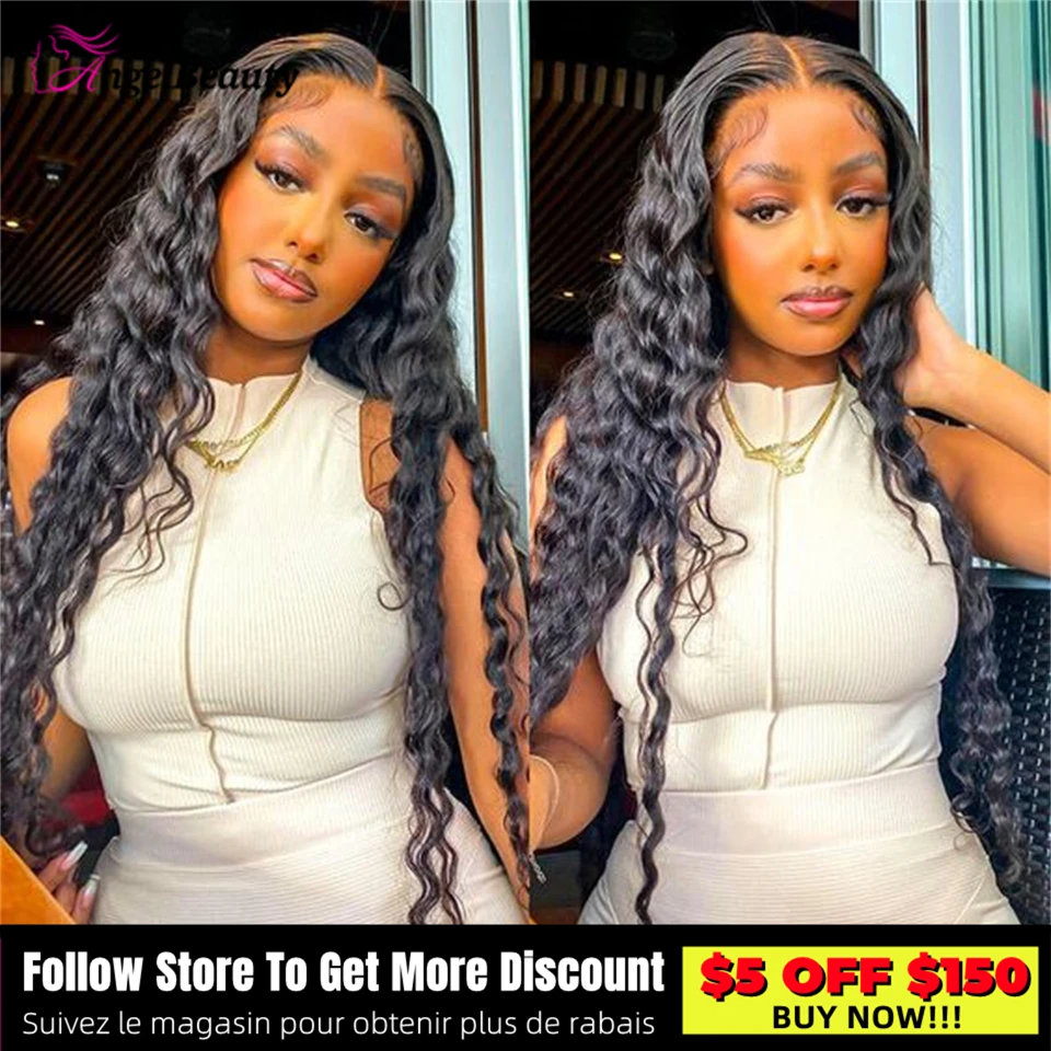 Cheap Hd Transparent Lace Front Human Hair Wigs Brazilian Loose Deep Wave Lace Frontal Wig For Women Remy Loose Wave Closure Wig