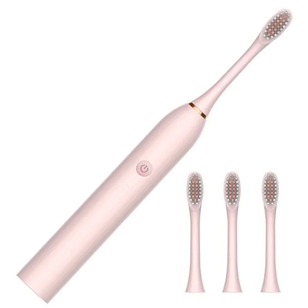 Электрическая зубная щетка Sonic Toothbrush X-3 4 насадки для гигиены полости рта детей и