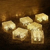 solar brick lights outdoor waterproof paving lights landscape light for garden festives decorative ice rock cube lights