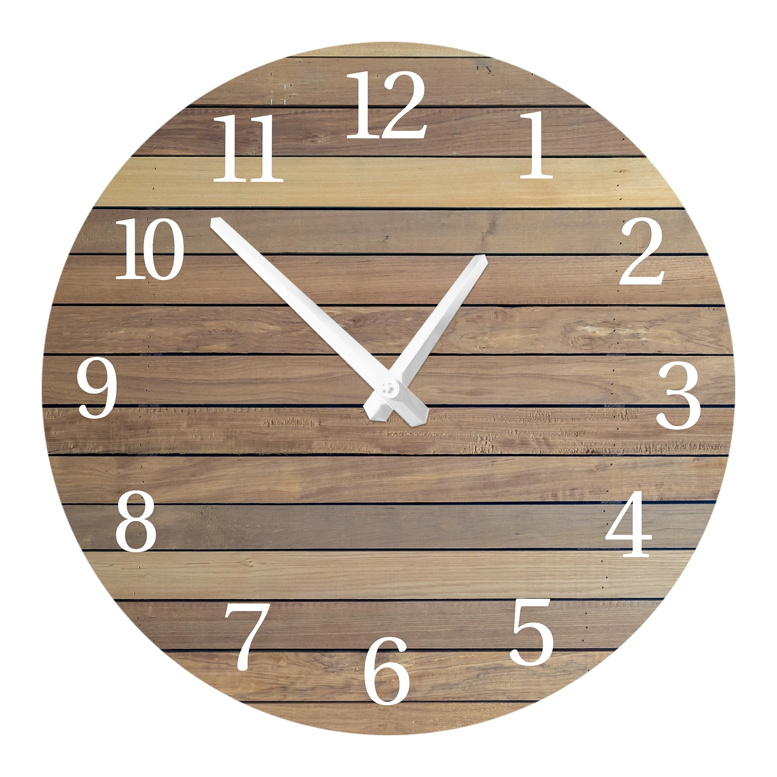 Круглые деревянные настенные часы в стиле ретро современный дизайн домашний