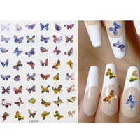 1pc butterfly stickers for nails holographic nail stickers butterfly design diy phone cover accessories nail art decorations