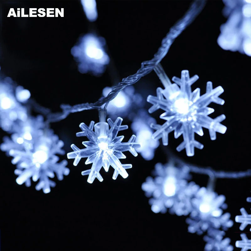 СВЕТОДИОДНАЯ Гирлянда в виде снежинок 1 2/2 5/5 м|Светодиодная лента| |