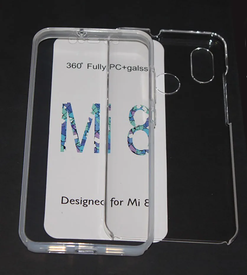 360 ° double-sided case for XIAOMI Mi 8 front + transparent back Mi8 full protection | Mobile Phone Cases &amp Covers