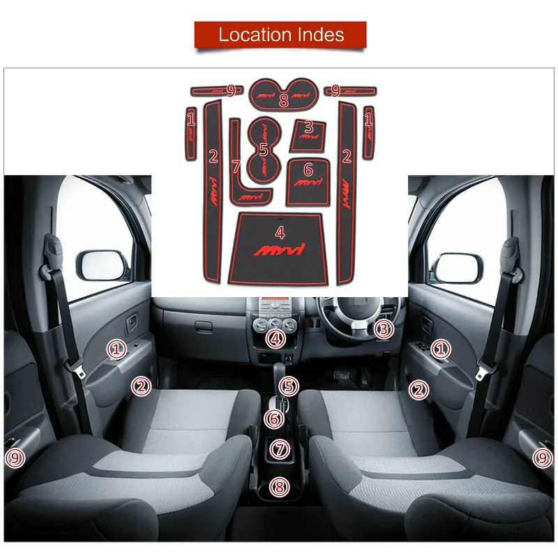 Коврик для дверного слота Perodua Myvi M300 Daihatsu Boon 2005 ~ 2010 держатель стаканов наклейка