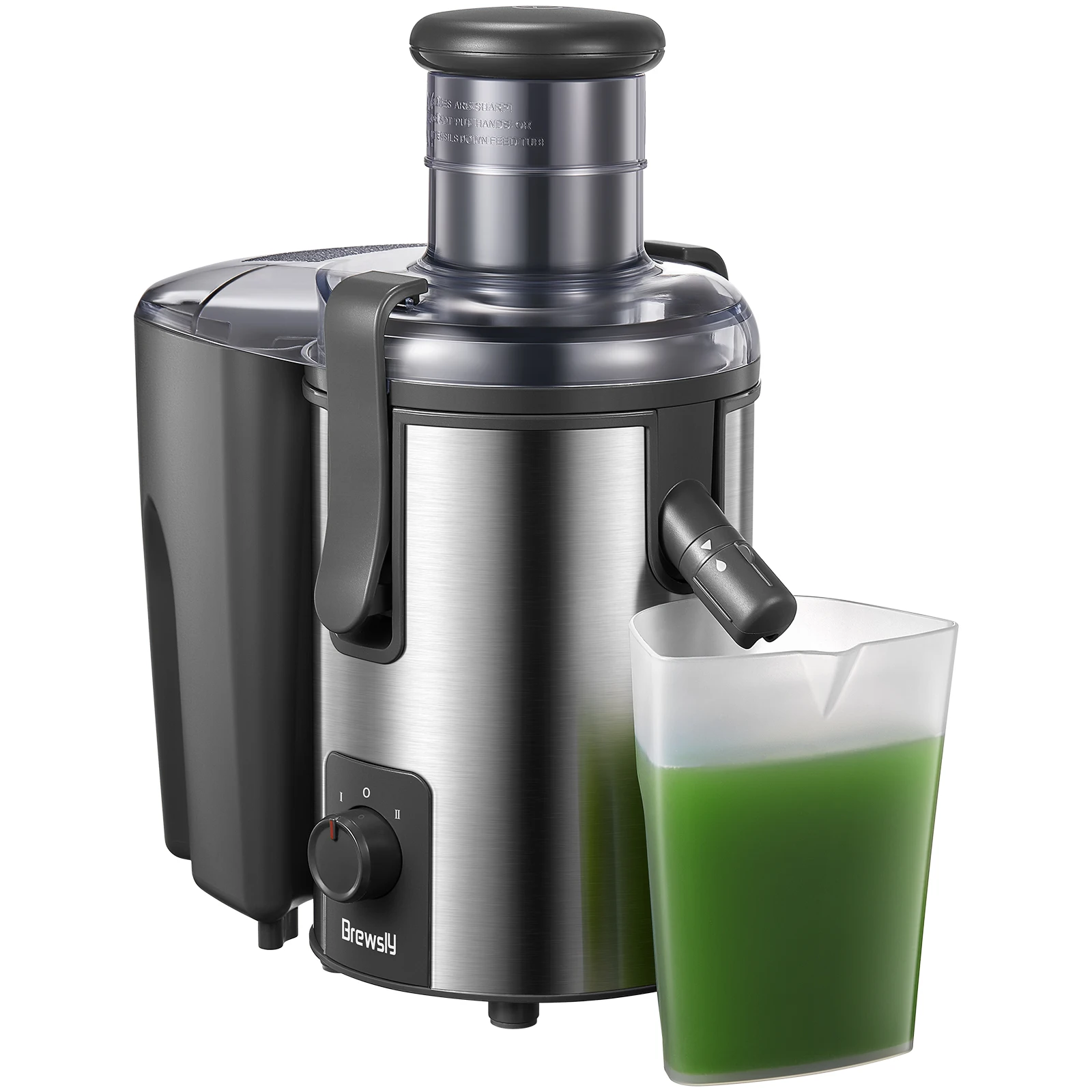 

Центрифужная соковыжималка для искусственных фруктов, Brewsly, 800 Вт, 3 дюйма, широкополостная соковыжималка, легко моется, без капель