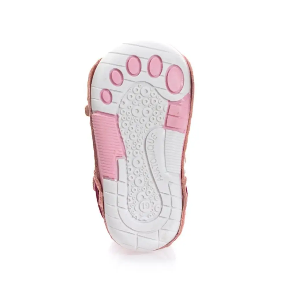 

MyWondry Summer Flower Bright Pink Genuine Leather Baby Girl First Step Shoes