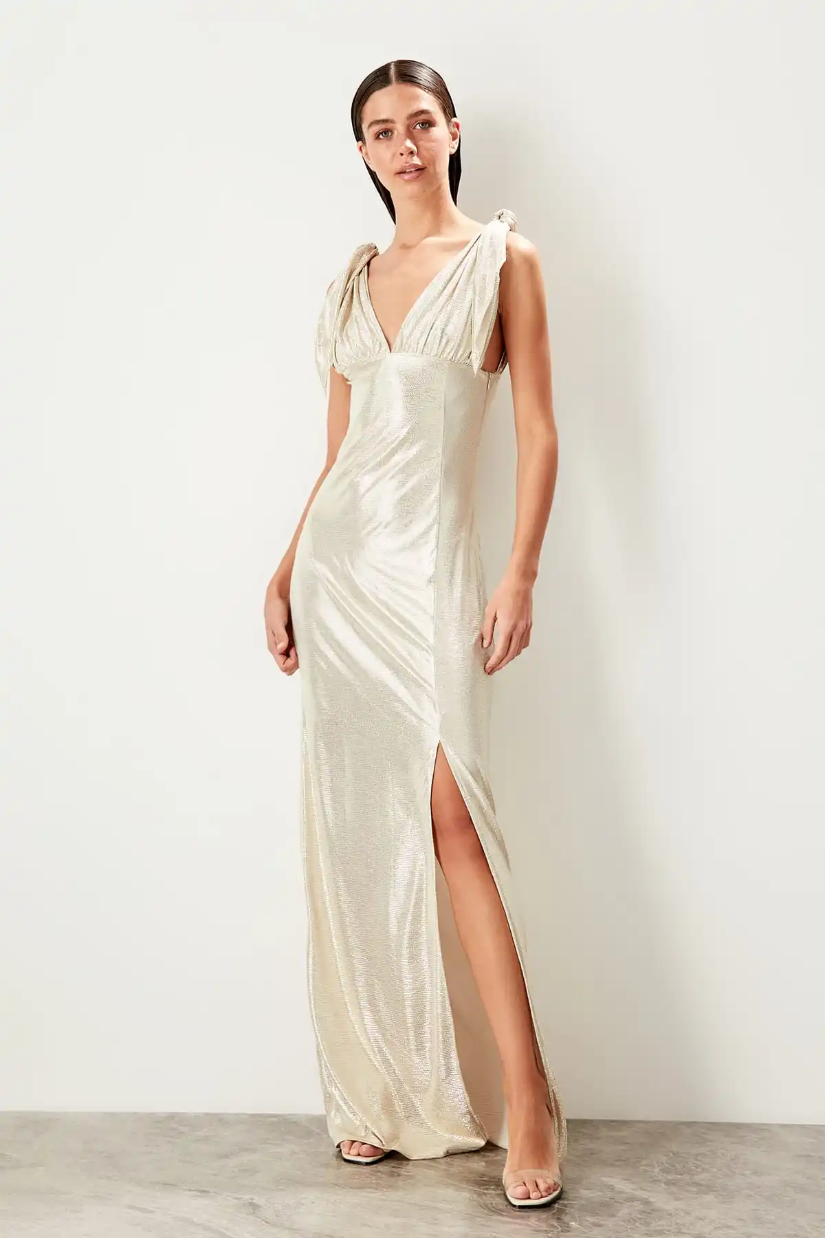 Вечернее платье с бантом TPRSS19SE0109 | Свадьбы и торжества