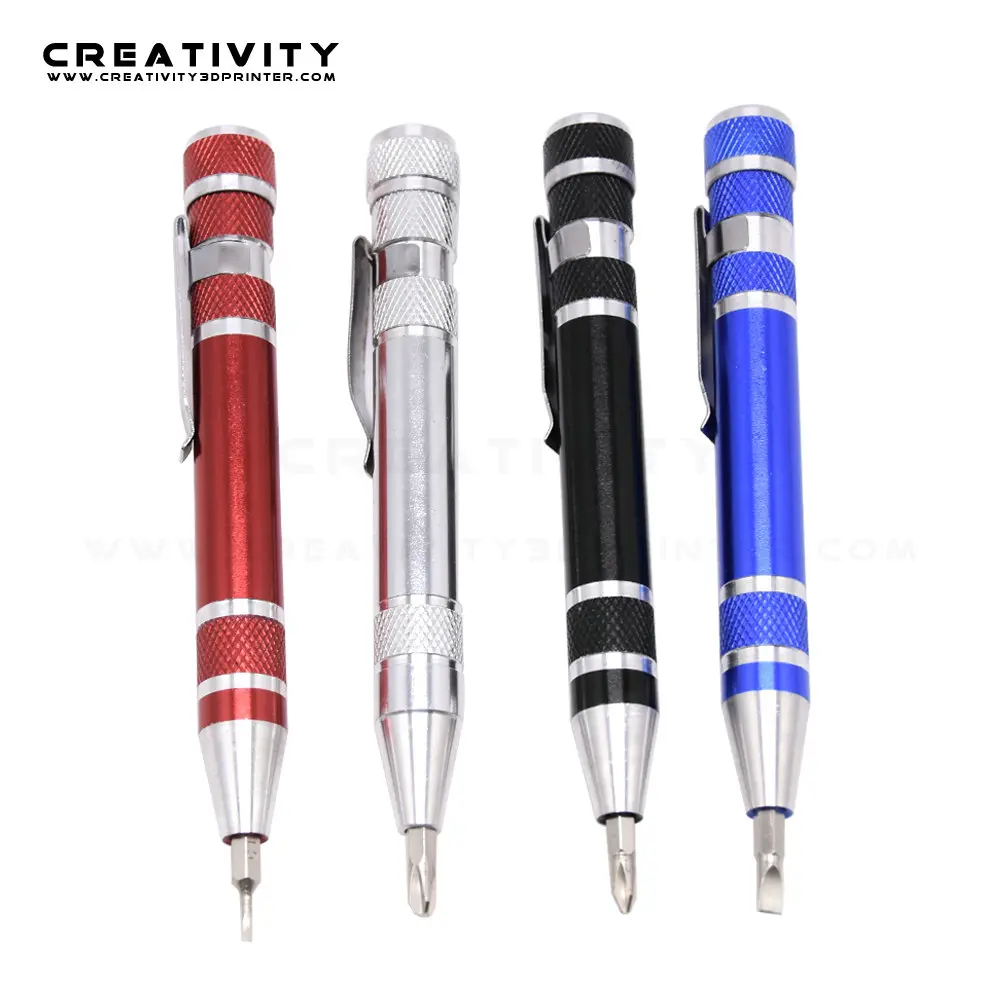 Многофункциональная алюминиевая прецизионная ручка 8 в 1 миниатюрная отвертка