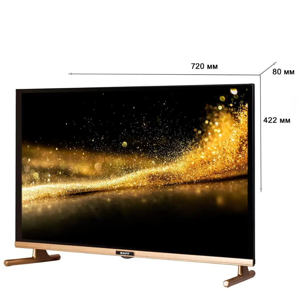 Телевизор BAFF 32" диагональ модель 32 HTV UTSr 82 матрица VA HDMI USB HDready CL+ безрамочная