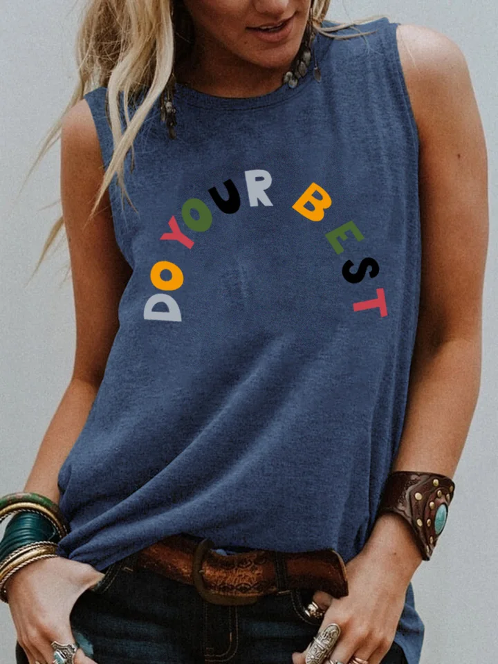 Сделать ваш лучший майка индивидуальность футболки летние топы на бретелях