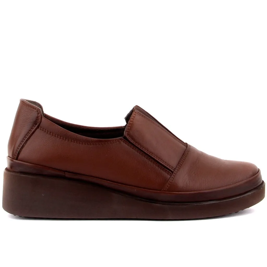 

Sail Lakers-Brown Leather Women Casual Shoes
