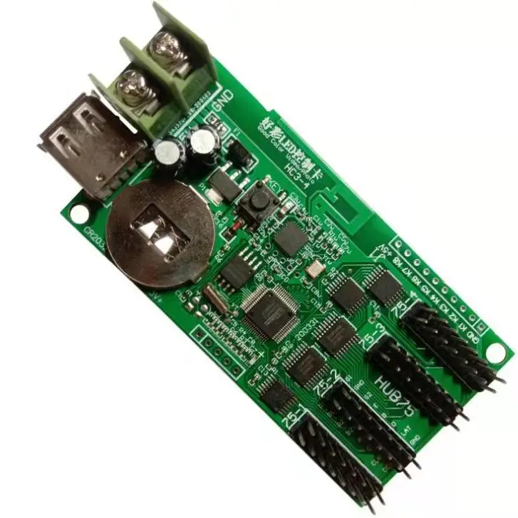 

Full Color LED Control Card,HC3-4(Replace HC-1W & HC-1), 4*HUB75B. Only support Android APP, WIFI and USB Card.