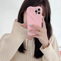 candy colors three dimensional love heart bumper phone case for iphone 11 12 pro x xr xs max 7 8 plus soft shockproof back cover