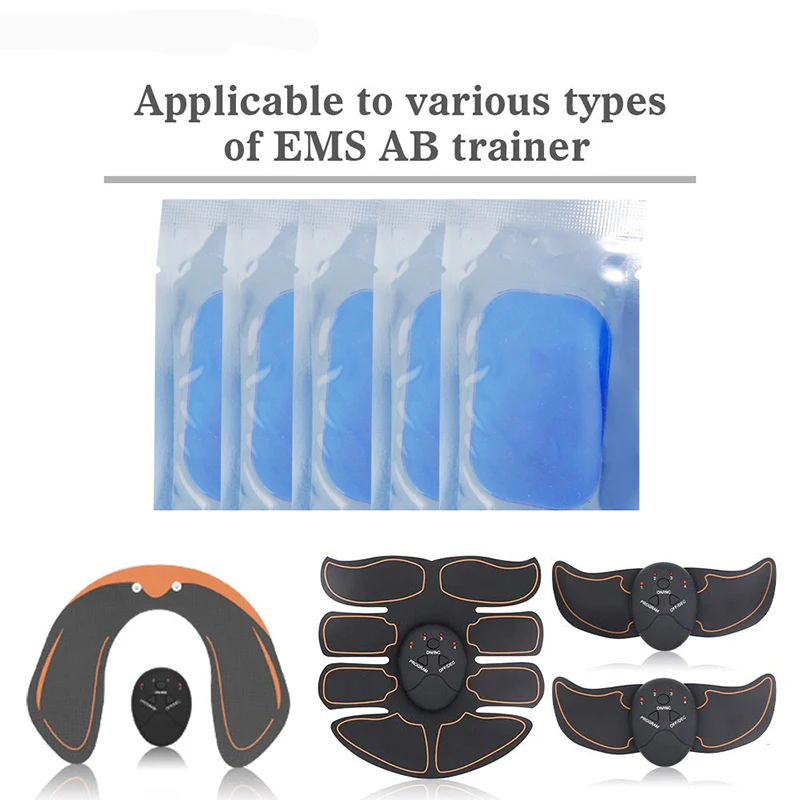 

10Pcs Gel Patch For Trainer Weight Loss Hip Muscle Stimulator EMS Abdominal ABS Exerciser Replacement Massager Gel Pads