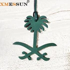 Оптовая продажа, брелок из натуральной кожи с картой Саудовской Аравии, женский рюкзак, подвеска, женская сумка, очаровательная