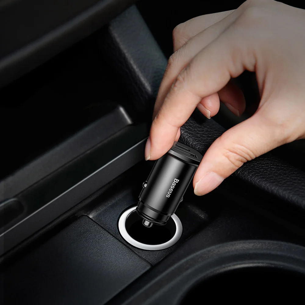 Автомобильное зарядное устройство Baseus Square metal A+C 30W PPS Car Charger PD3.0 быстрая и
