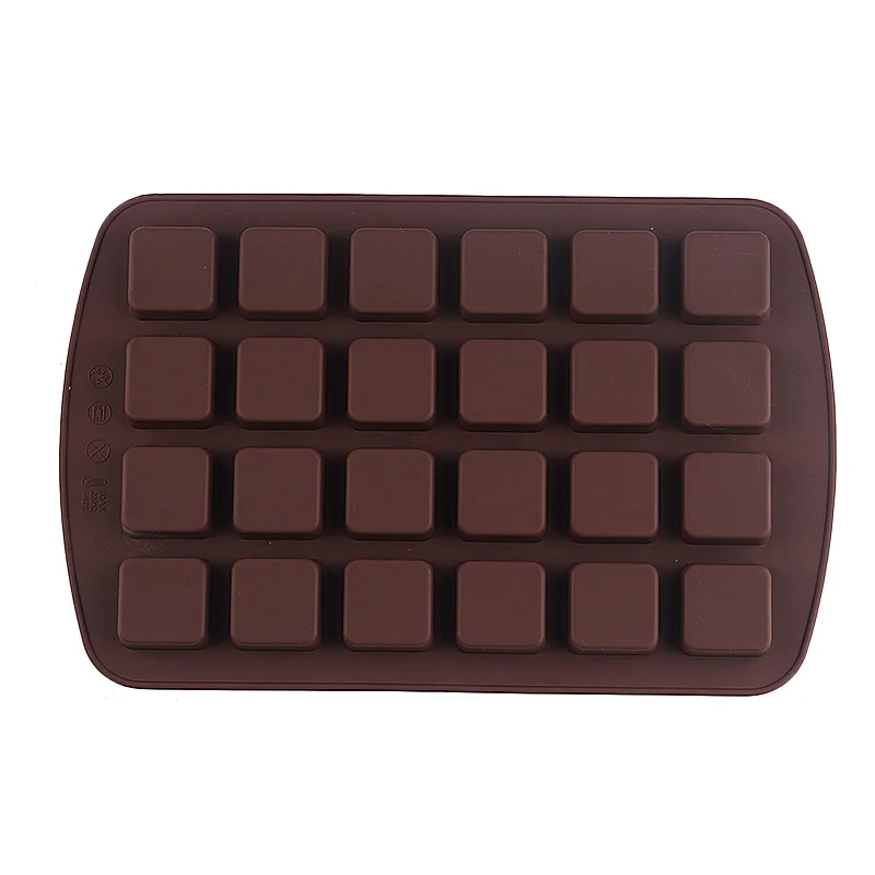 Квадратная мини-коричневая сковорода с 24 полостями фотокубический лоток желе
