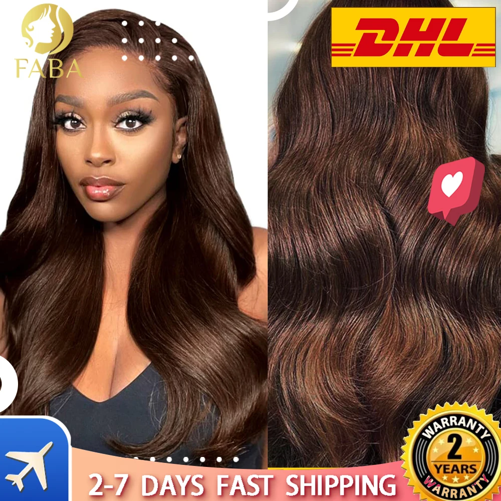 

Brown Colored body wave Human Hair Wigs HD Lace Front Wigs Human Hair 13X4 Chocolate Body Wave Human Hair Wigs for Black Women