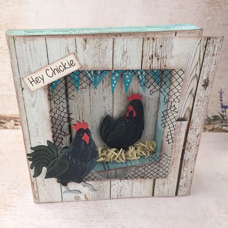 Курица/петух высечки для изготовления карточек животных 2020 металлические