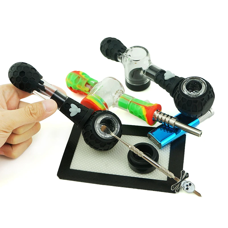 

5pcs Pipes for Smoking Tobacco Silicone Smoking Pipes water with Unbreakable Bowl Portable Hand Pipe Smoking Accessories