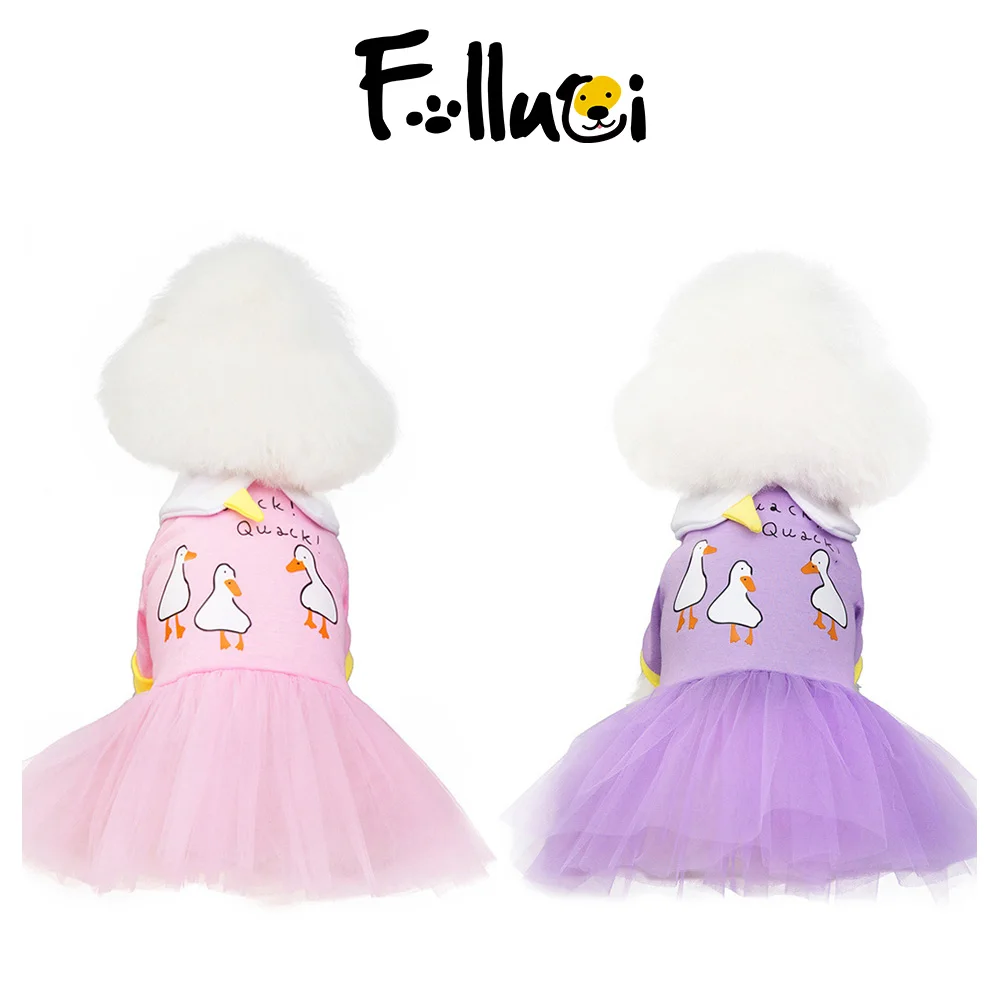 

Lace Chiffon Dress For Small Dog Flowers Fashion Party Birthday Puppy Wedding Tutu Dress Summer Cute Costume Clothes For Pet Dog