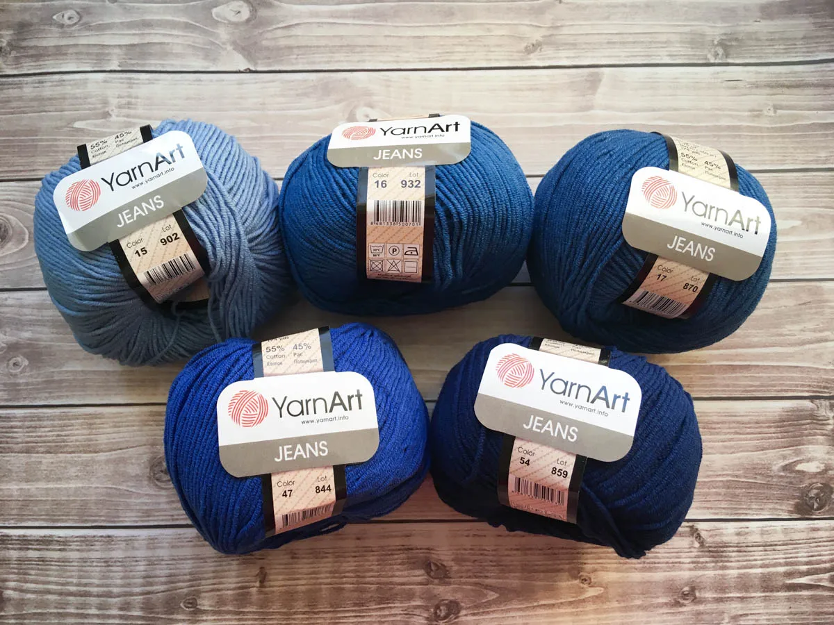 Пряжа Yarnart Jeans Ярнарт Джинс пряжа полухлопок нитки для вязания 1 моток | Дом и сад