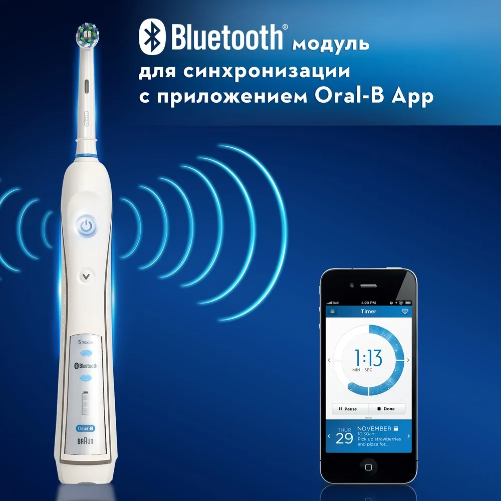 Электрическая зубная щетка Oral B PRO 6000 Smart Series с Bluetooth Triumph D36.545.5X|Электрические