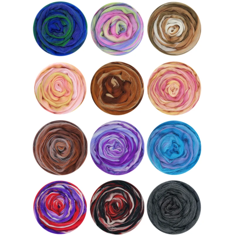 

Blended Roving 50g, Needle Felting Wool, Merino Mixed Natural Wool Roving for Needle Felting Kits, Wool Making Craft
