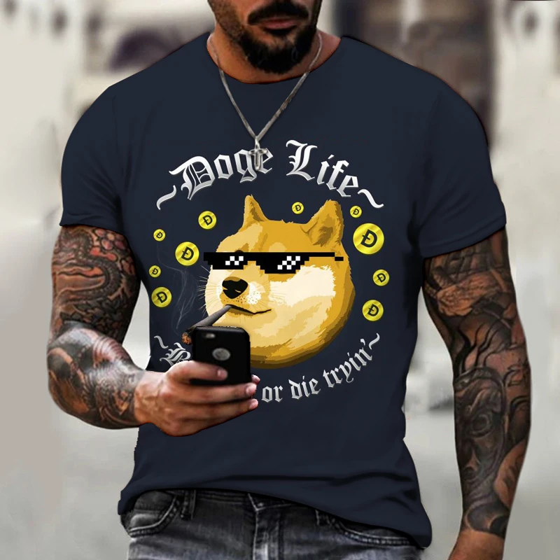 

2021 new cat 3D printing pattern best-selling hot-selling fashion street hip-hop T-shirt