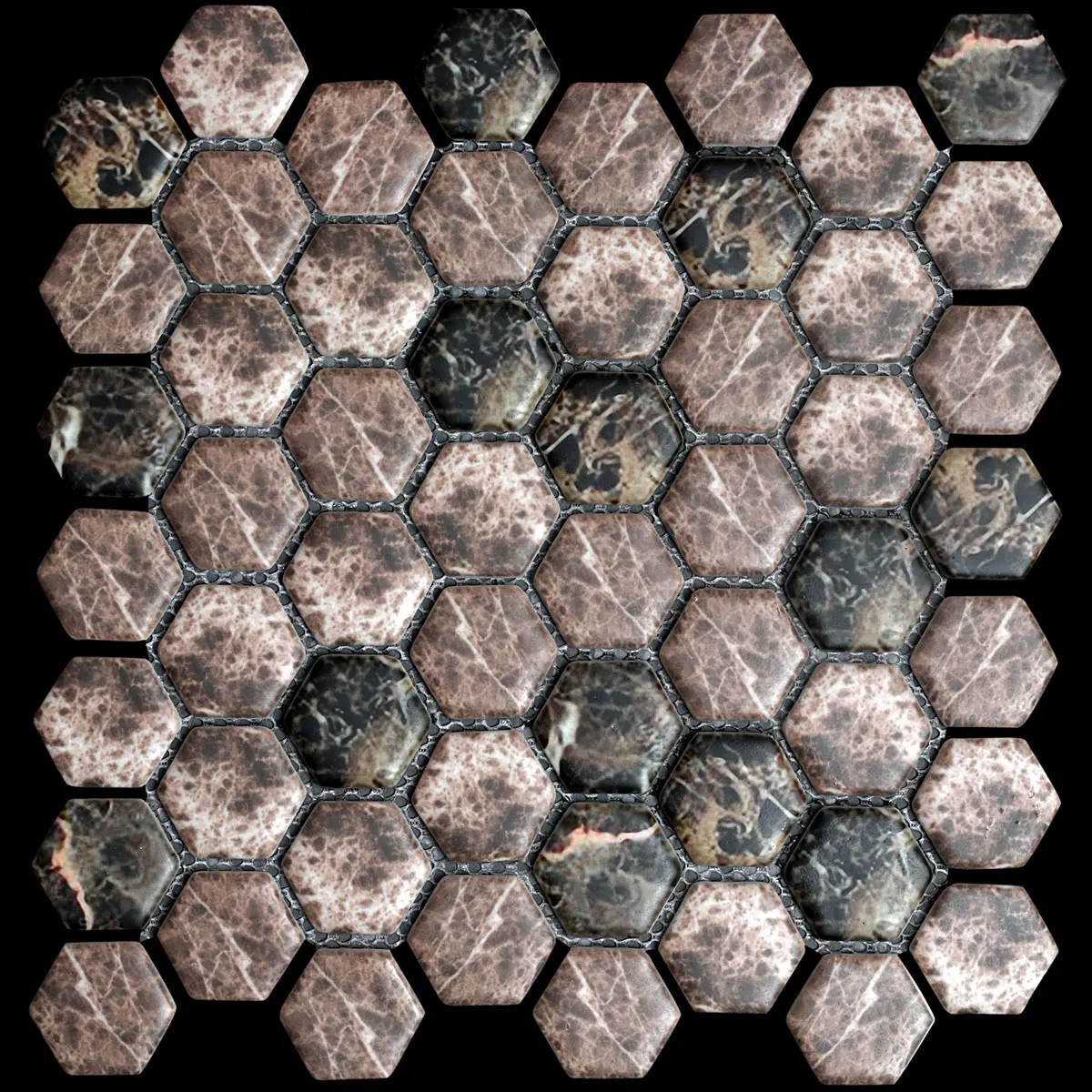 

1M2 (13 PCS TILES) b and q Marble Pattern Mosaic Tiles