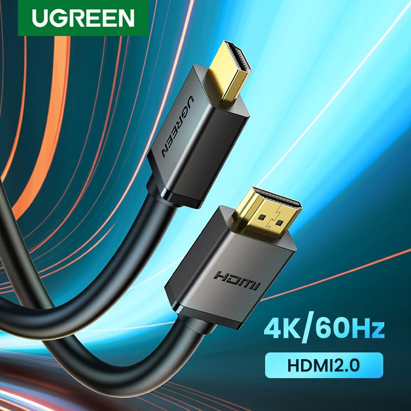

Высокоскоростной HDMI-кабель Ugreen 4K 60 Гц для PS4, ТВ-приставки, кабель с золотым покрытием 2,0, HDMI-Сплиттер 0,5 м, 1 м, 2 м, 3 м, 5 м, HDMI-кабель