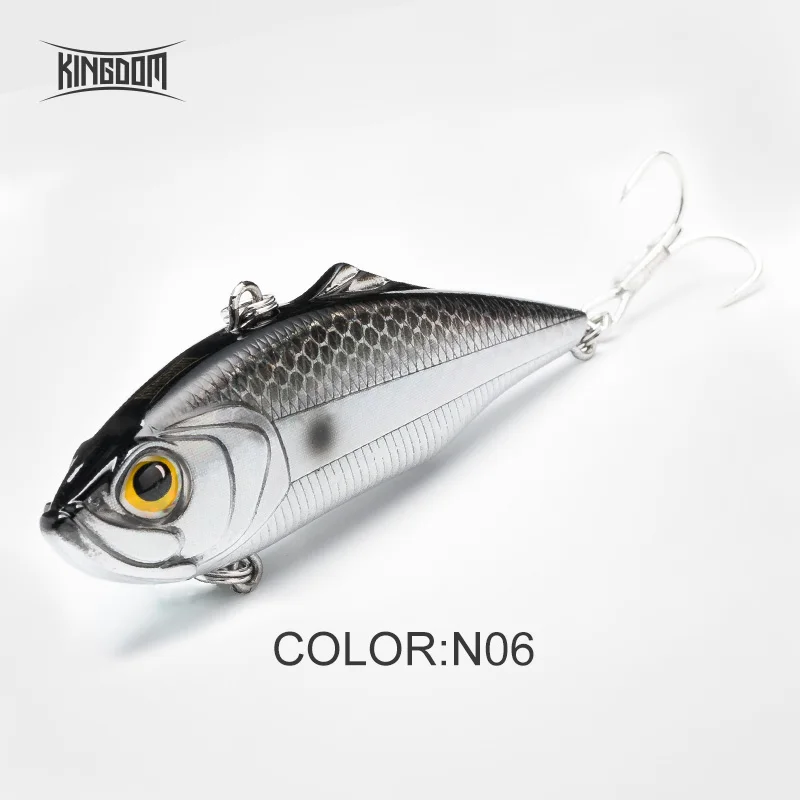 Kingdom Fishing Тонущая приманка VIB 75 мм 21,5 г/27,2 г, 60 мм 10,9 г/14,3 г жесткая приманка рыболовные снасти шесть цветов модель 5504 - Цвет: Color 06