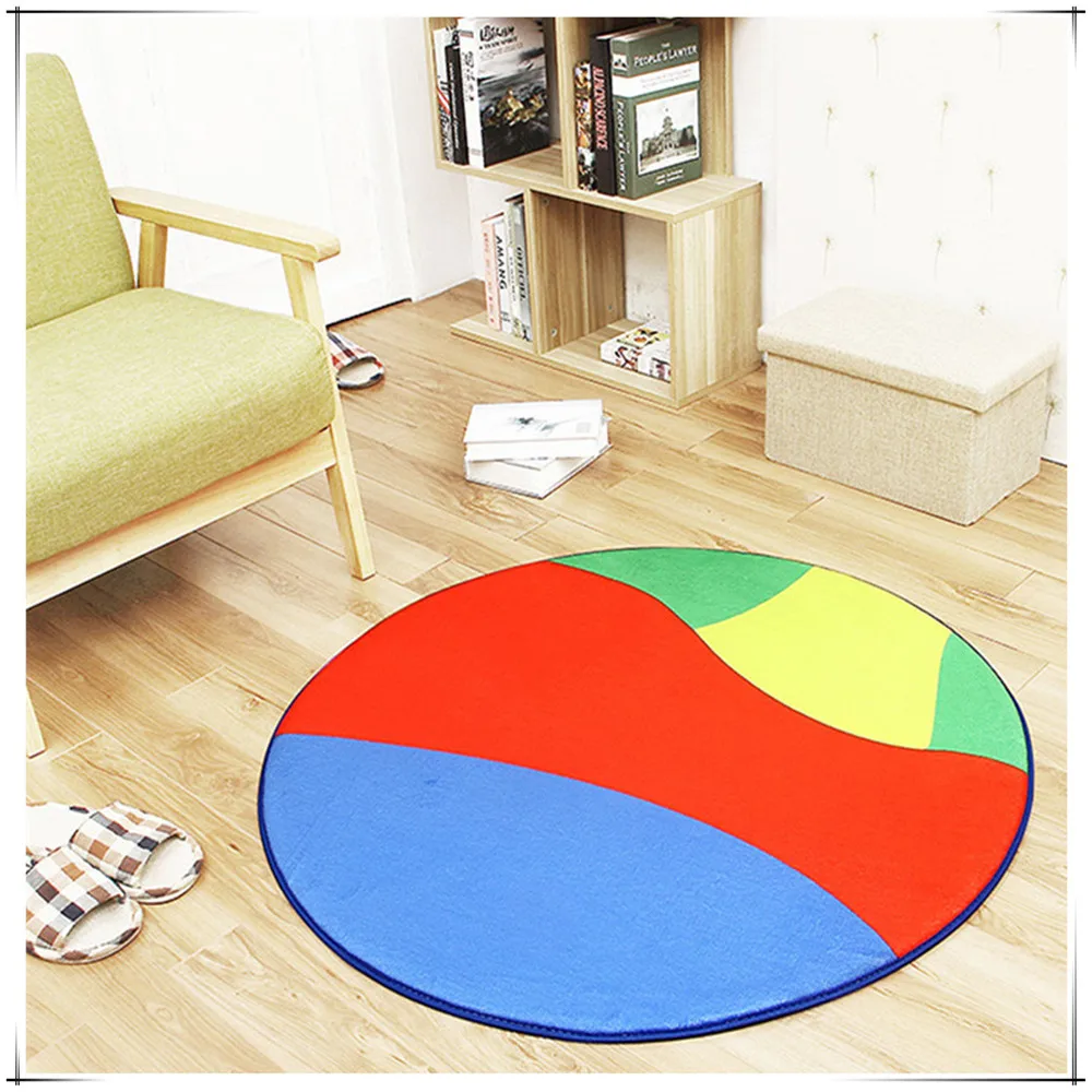 Нескользящий круглый ковер из полиэстера с мячиком коврик для компьютерного