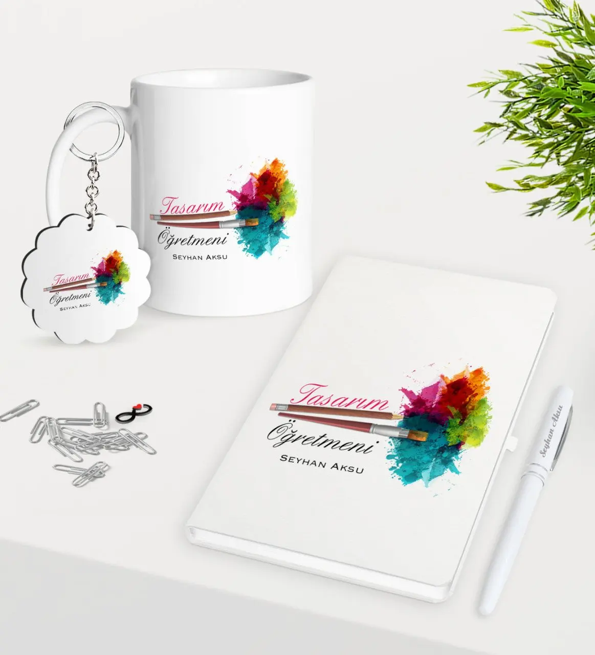 

Индивидуальный дизайн кружка для учителя брелок белая ручка для записной книжки Подарочная Seti-2