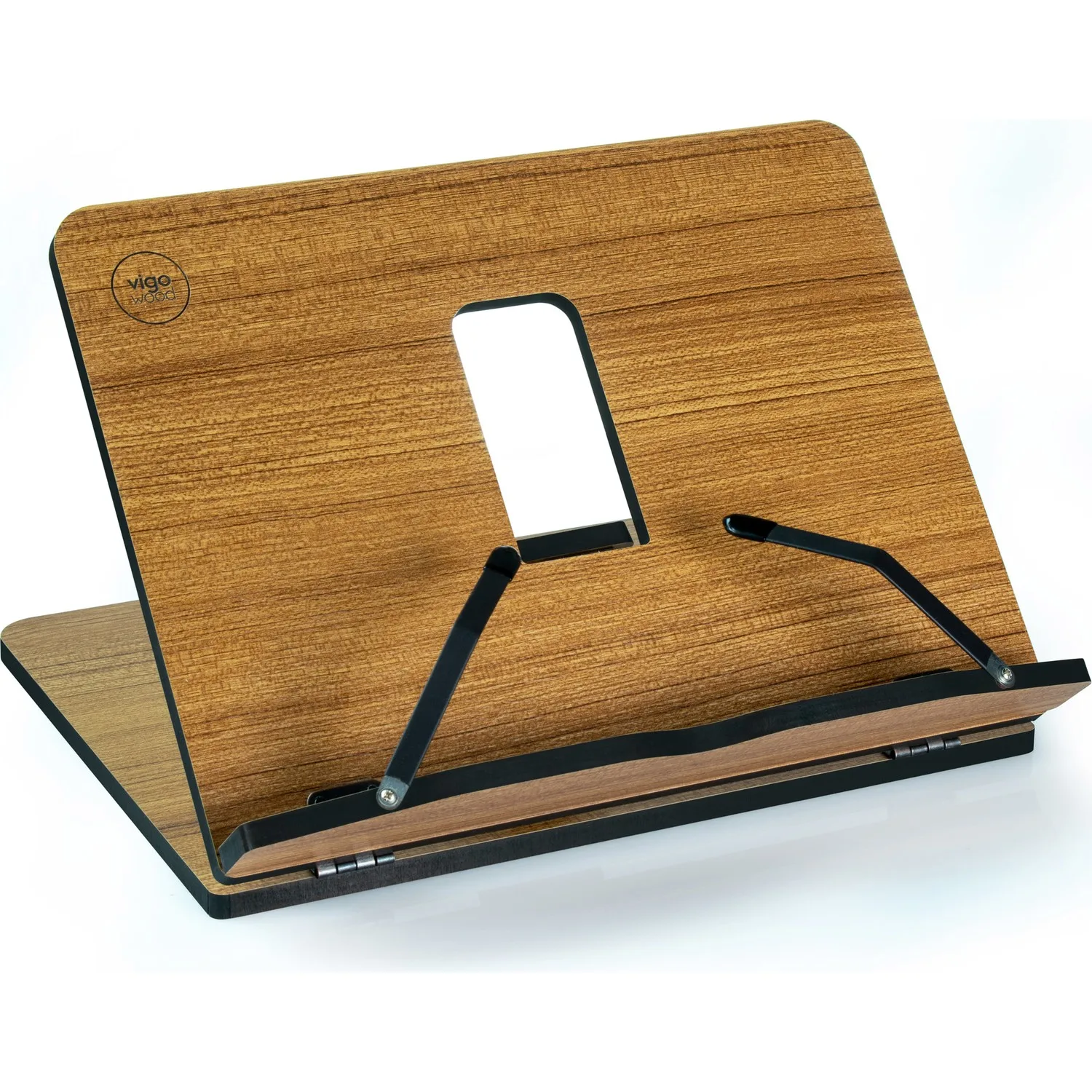

Adjustable Wooden Book & Cookbook Stand, Foldable Portable Recipe and Tablet Ipad Holder, Birthday Gift, Gift for Her