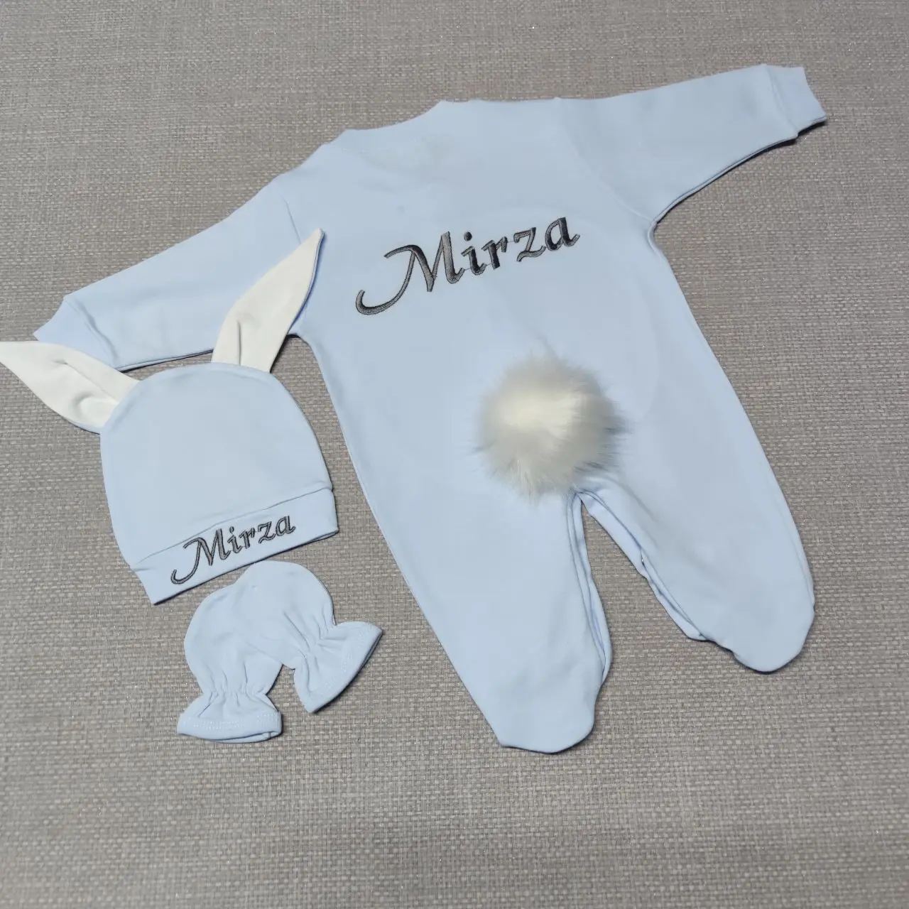 

0-6 Months Baby Personalized Outfit Custom Clothing Sets Rompers Spring suit dress costumes children's clothing 3-Pcs