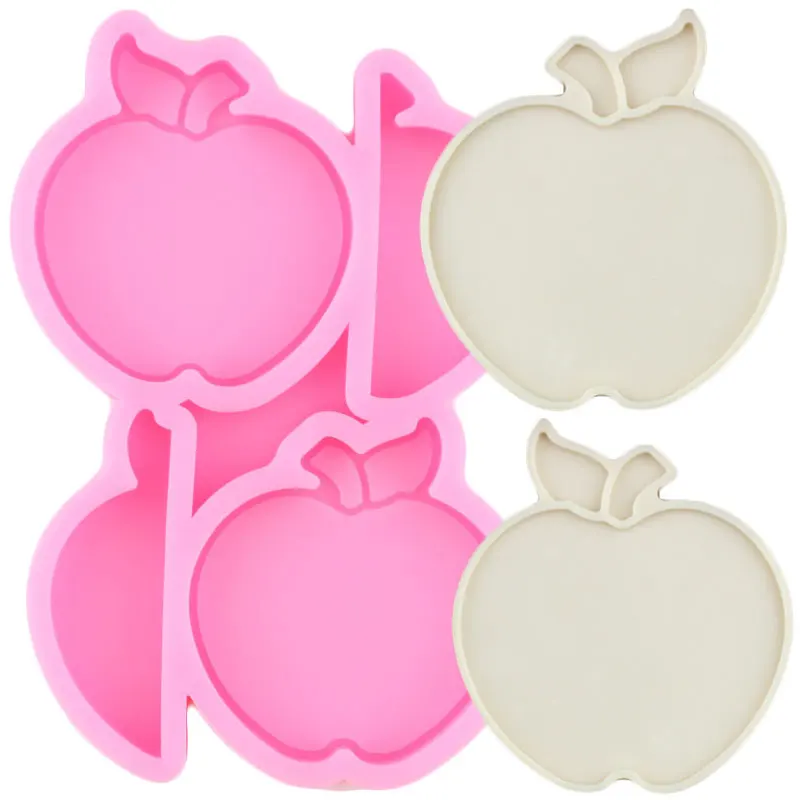 3D Apple соломы фигурки жениха и невесты Силиконовые формы для приготовления конфет